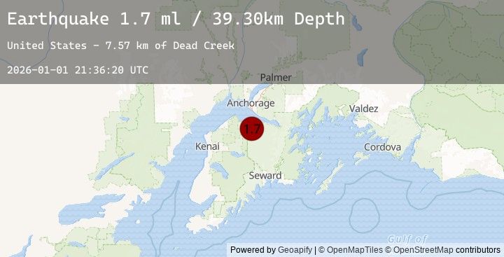 Map of 15 km SW of Hope, Alaska