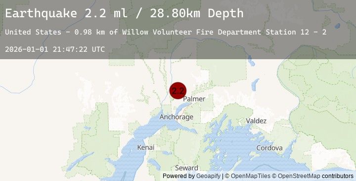 Map of 11 km ENE of Willow, Alaska