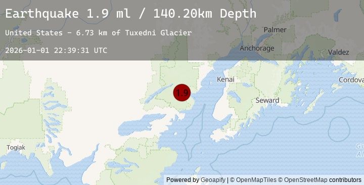 Map of 64 km E of Port Alsworth, Alaska
