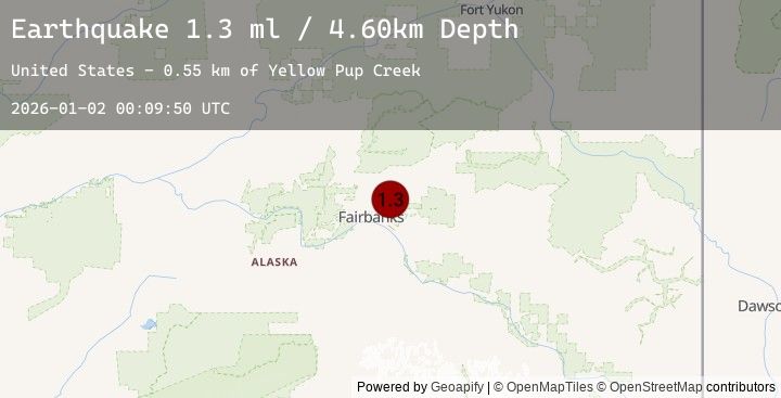 Map of 14 km ENE of Fox, Alaska