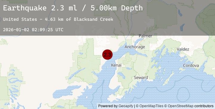 Map of 43 km NW of Nikiski, Alaska