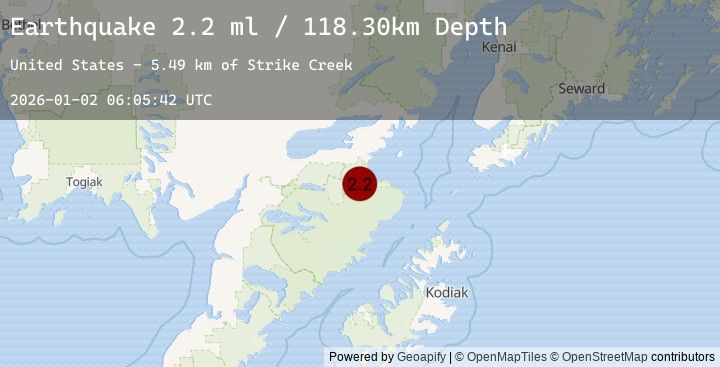 Map of 51 km SSE of Kokhanok, Alaska