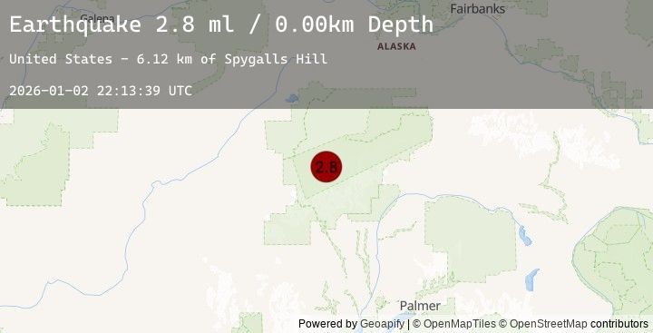 Map of 45 km SSE of Denali National Park, Alaska