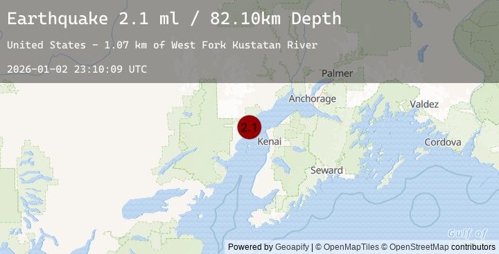 Map of 34 km WNW of Nikiski, Alaska