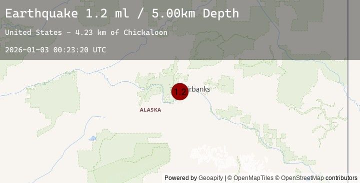 Map of 18 km WSW of Ester, Alaska