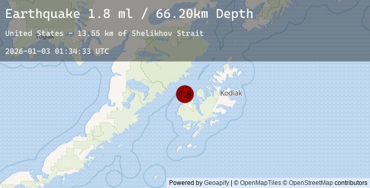 Map of 22 km NNE of Karluk, Alaska