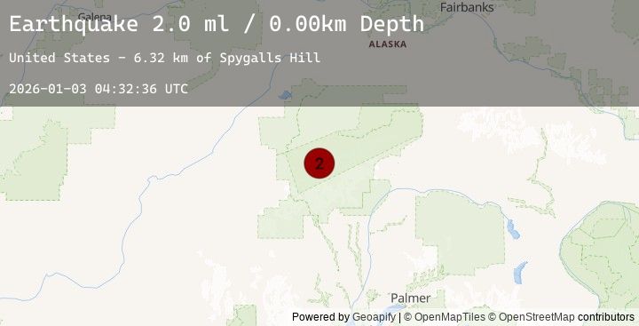 Map of 47 km SSE of Denali National Park, Alaska