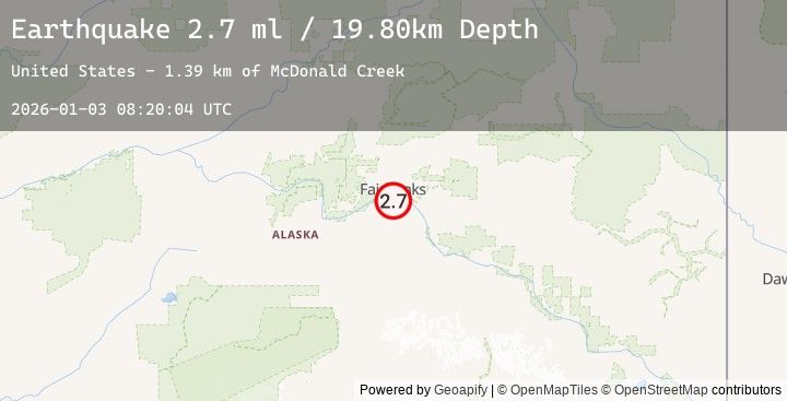 Map of 8 km SSE of South Van Horn, Alaska