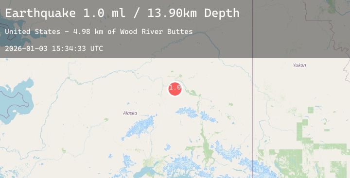 Map of 40 km SSW of South Van Horn, Alaska