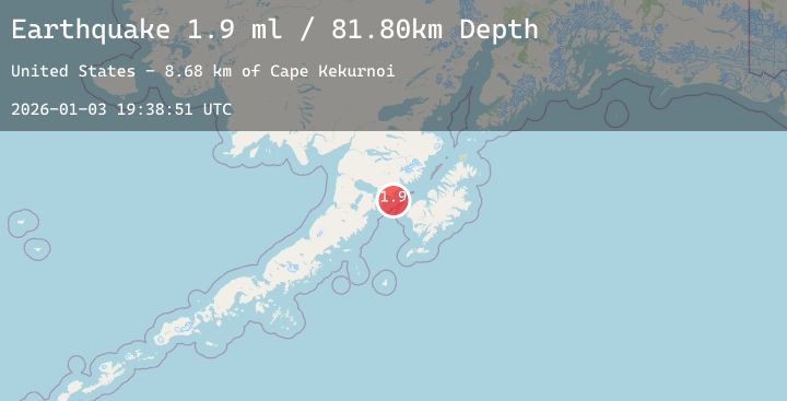 Map of 51 km W of Karluk, Alaska