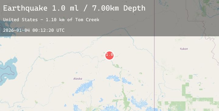 Map of 7 km ENE of Fox, Alaska