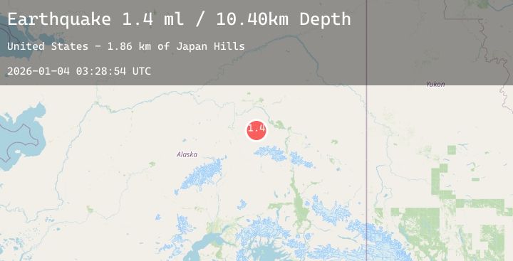 Map of 58 km SW of Salcha, Alaska