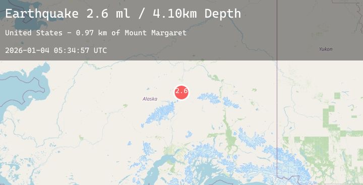 Map of 21 km W of Denali Park, Alaska