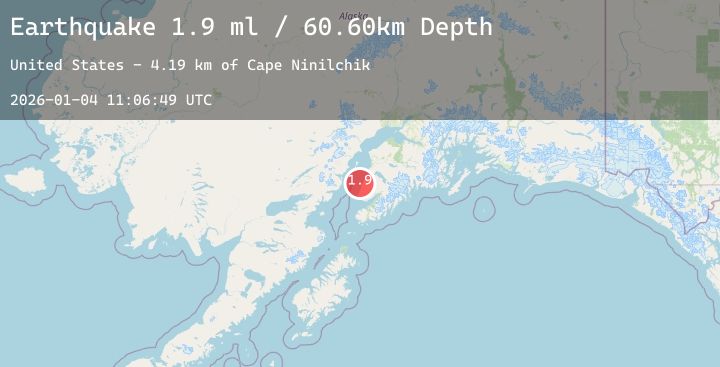 Map of 6 km W of Ninilchik, Alaska