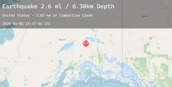 Map of 68 km ESE of Cantwell, Alaska
