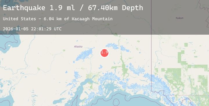 Map of 55 km SE of Cantwell, Alaska