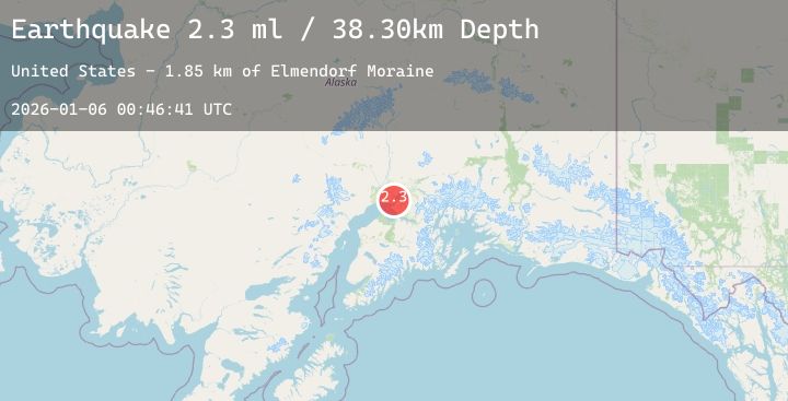Map of 6 km SSE of Point MacKenzie, Alaska