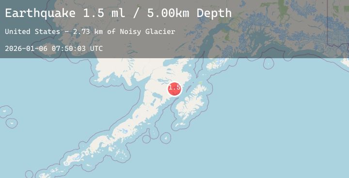 Map of 79 km NNW of Karluk, Alaska