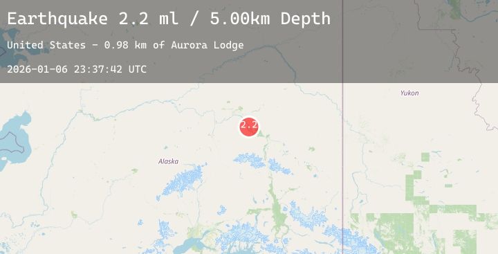 Map of 6 km SSW of Salcha, Alaska