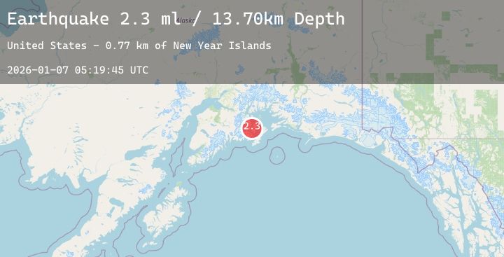 Map of 27 km NNE of Chenega, Alaska