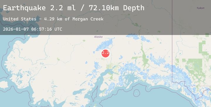 Map of 18 km SW of Petersville, Alaska