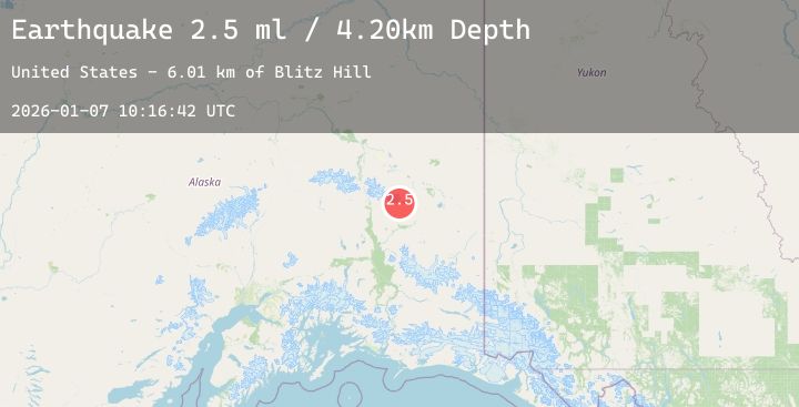 Map of 38 km NW of Mentasta Lake, Alaska