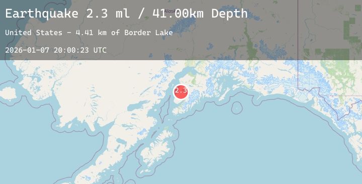 Map of 12 km SE of Clam Gulch, Alaska
