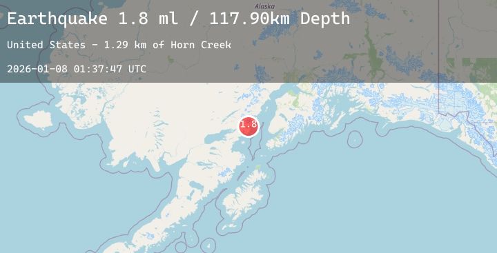 Map of 57 km E of Pedro Bay, Alaska