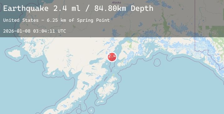 Map of 50 km W of Anchor Point, Alaska