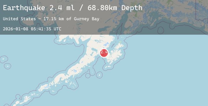 Map of 30 km WNW of Karluk, Alaska