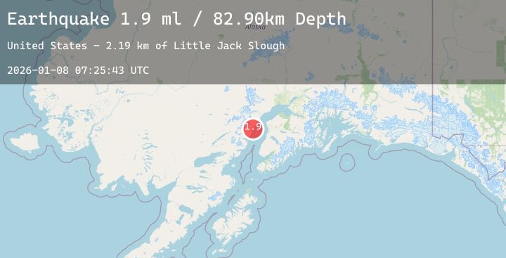 Map of 51 km WSW of Salamatof, Alaska