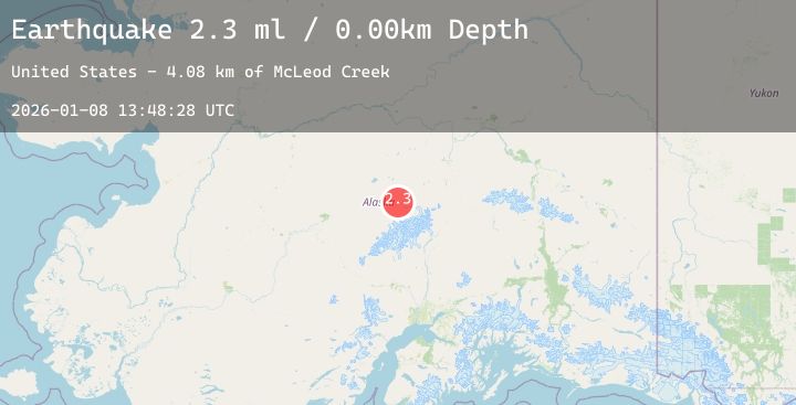 Map of 22 km ESE of Denali National Park, Alaska