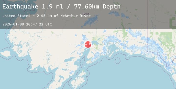 Map of 32 km NW of Nikiski, Alaska