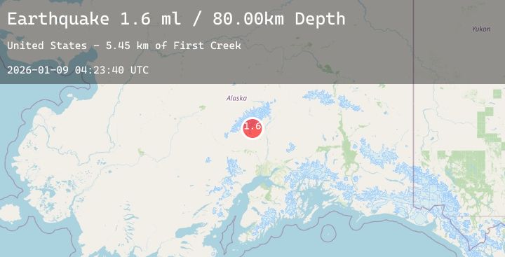 Map of 22 km NW of Petersville, Alaska