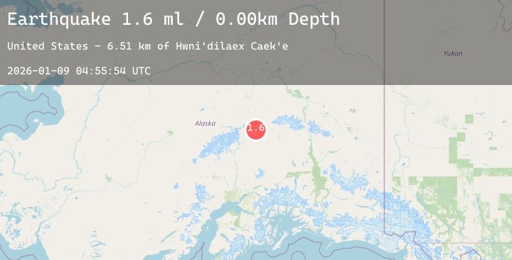 Map of 6 km S of Cantwell, Alaska