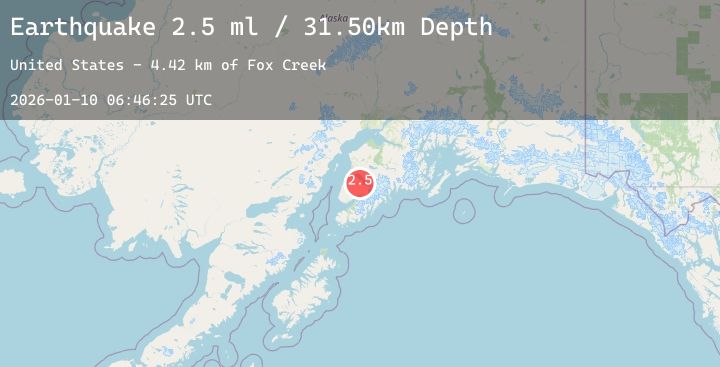 Map of 25 km N of Fox River, Alaska