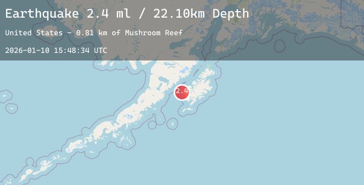 Map of 33 km SW of Karluk, Alaska