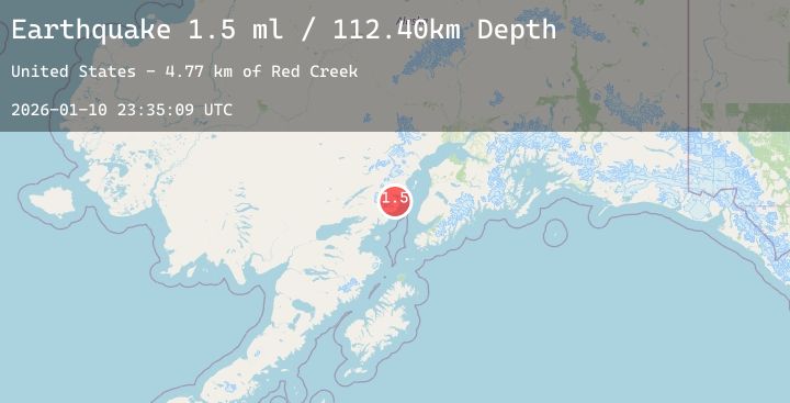 Map of 58 km WNW of Happy Valley, Alaska