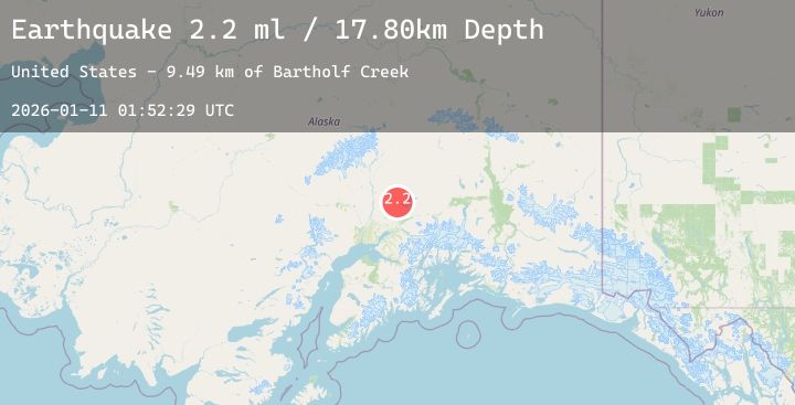 Map of 32 km N of Fishhook, Alaska