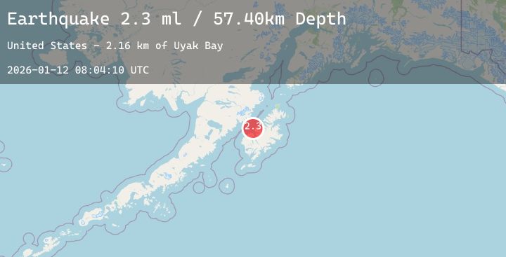 Map of 29 km N of Larsen Bay, Alaska