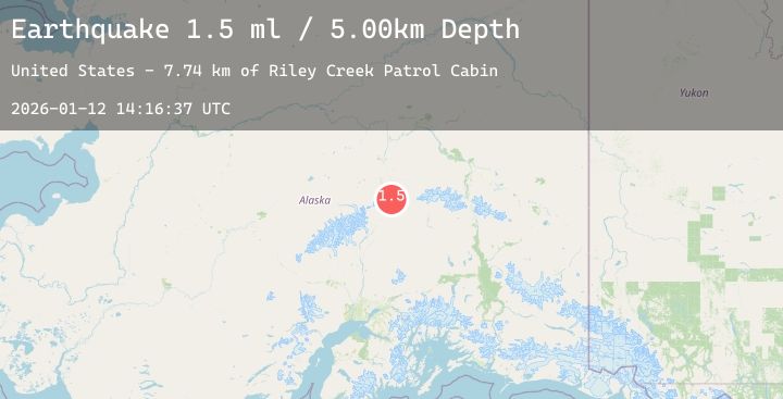 Map of 13 km N of Cantwell, Alaska