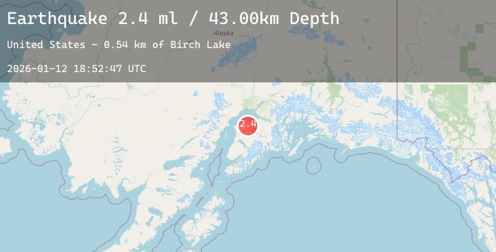 Map of 23 km NNE of Sterling, Alaska