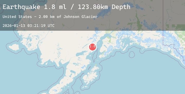 Map of 69 km ENE of Pedro Bay, Alaska