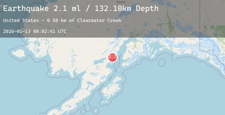 Map of 45 km E of Pedro Bay, Alaska