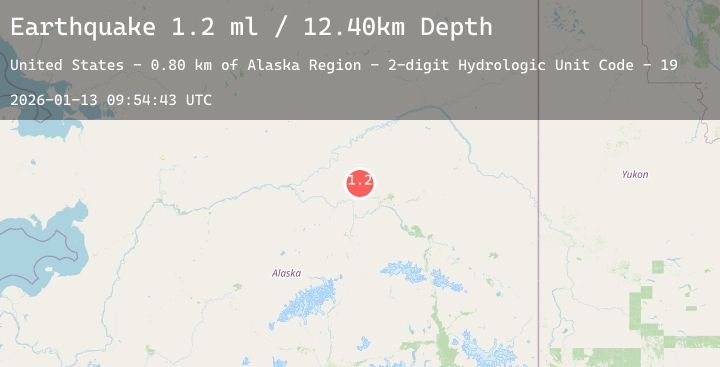 Map of 24 km ENE of Minto, Alaska