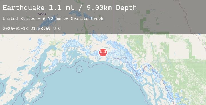 Map of 79 km S of McCarthy, Alaska