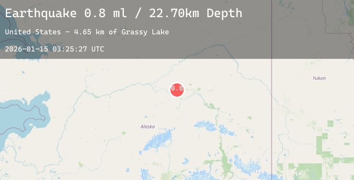 Map of 25 km SSW of Minto, Alaska