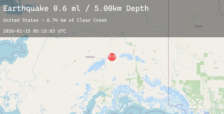 Map of 12 km N of Cantwell, Alaska