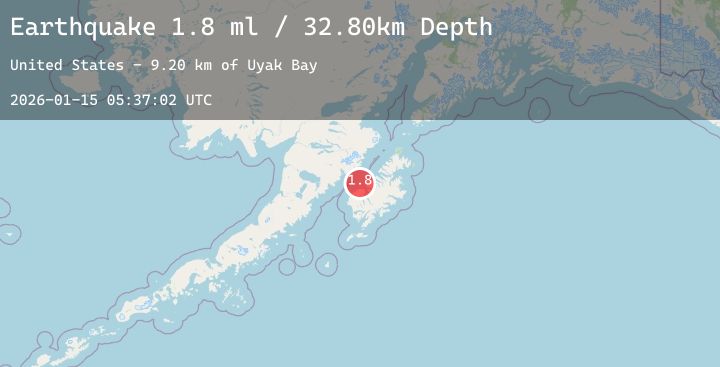 Map of 28 km NNE of Karluk, Alaska