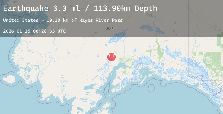 Map of 47 km SW of Skwentna, Alaska